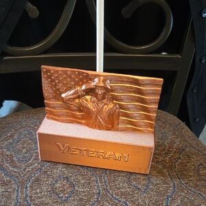 Mr. Bam's Veteran Flag Memorial Sculpture With Flag